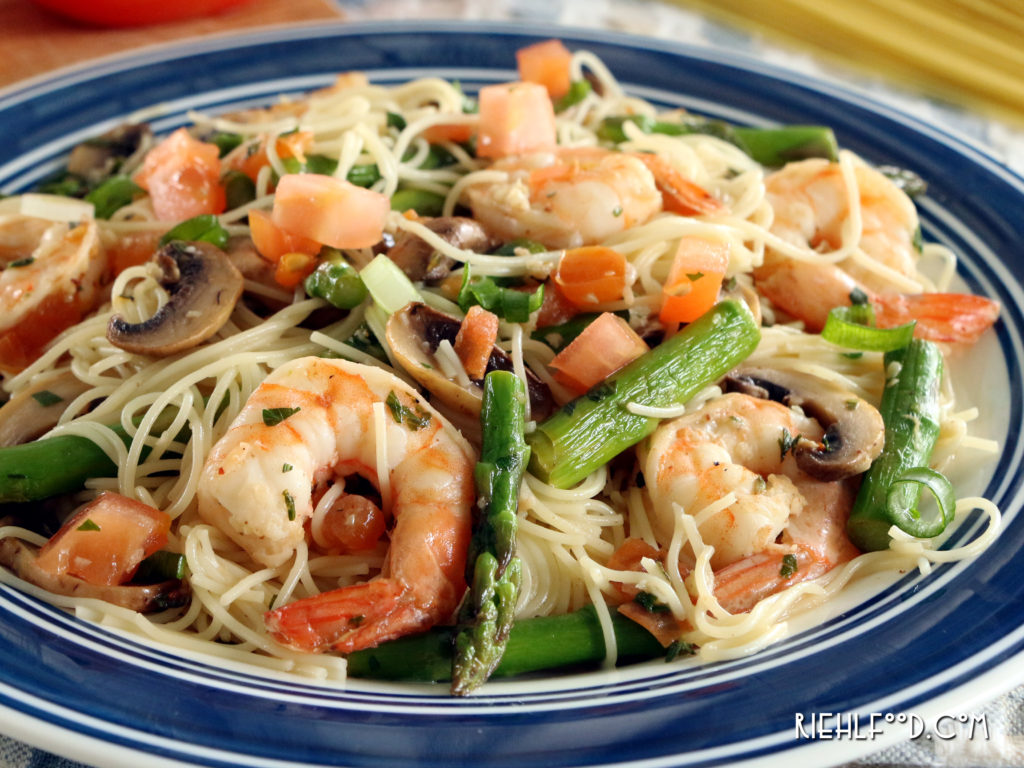 Shrimp & Asparagus w/ Angel Hair Pasta