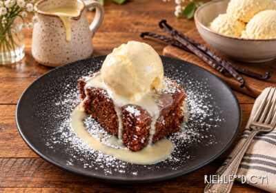 Gingerbread Cake w/Vanilla Cream Sauce