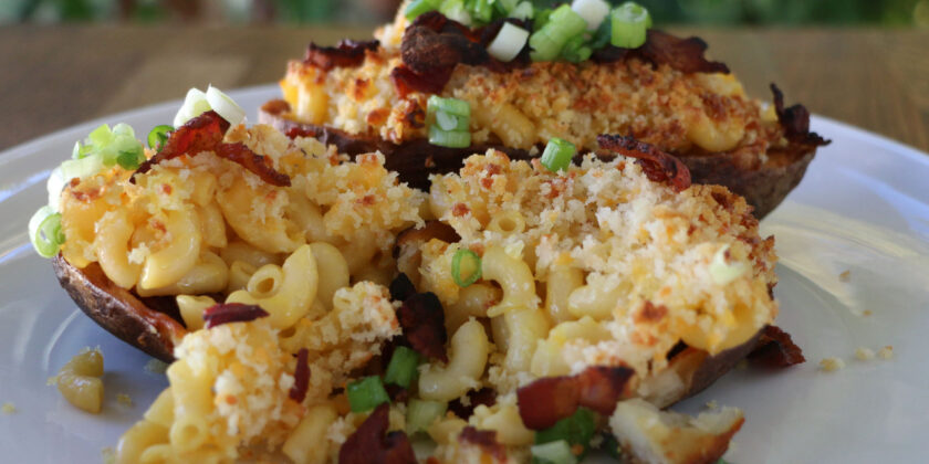 Mac & Cheese Stuffed Potato Skins