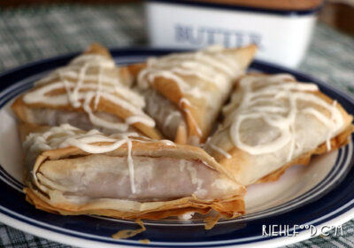 Apple Turnovers w/Phyllo Dough and Cream Cheese Drizzle
