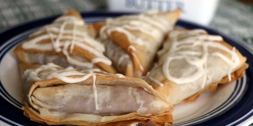 Apple Turnovers w/Phyllo Dough and Cream Cheese Drizzle