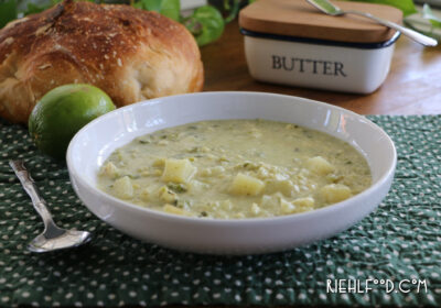 Roasted Poblano and Corn Chowder