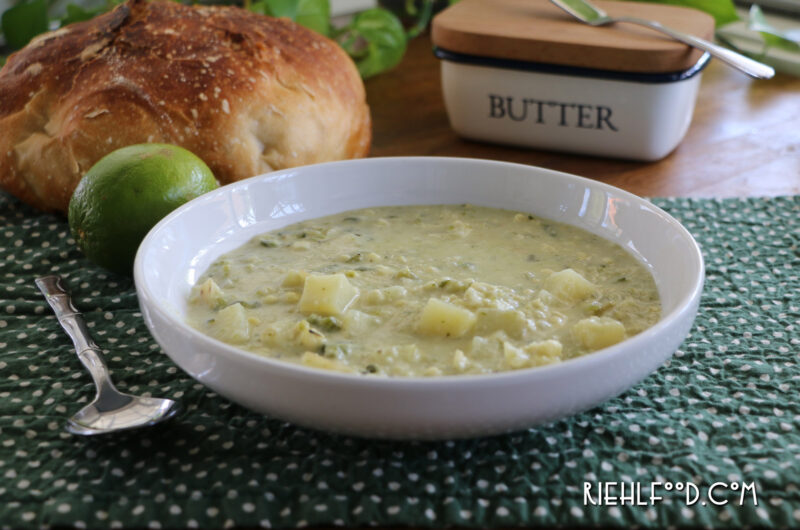 Roasted Poblano and Corn Chowder