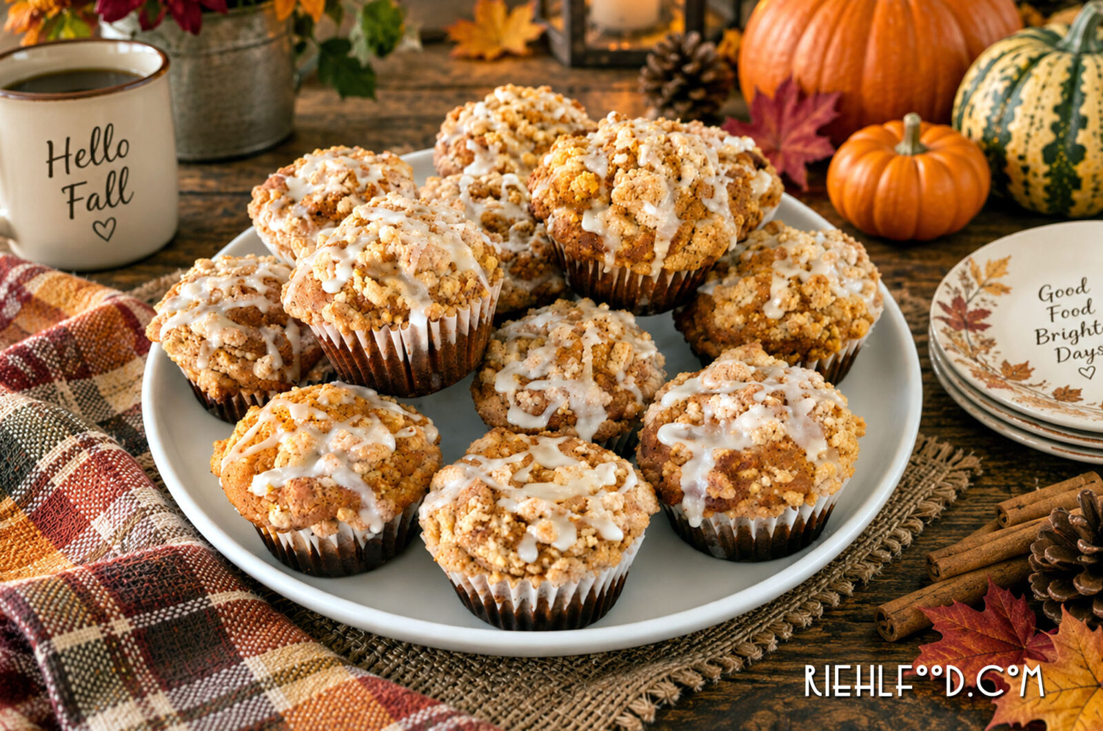 Pumpkin Crumb Cake Muffins