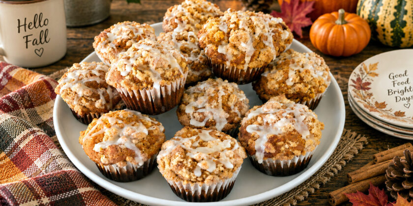 Pumpkin Crumb Cake Muffins