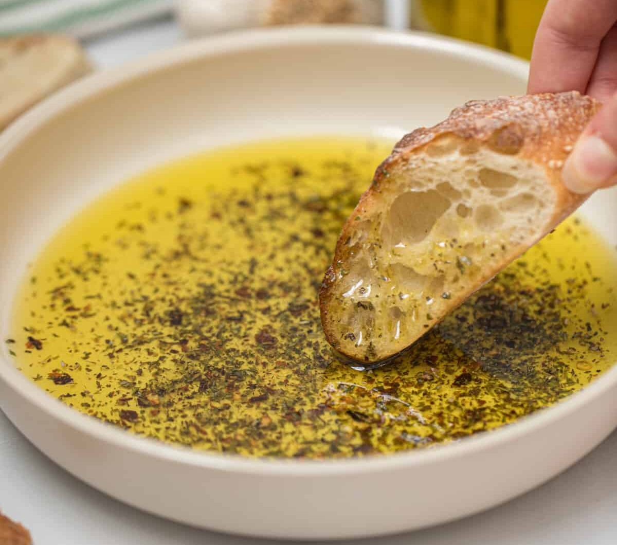 Olive Oil Dip with Warm Bread