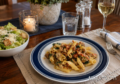 Creamy Penne With Sausage & Sun-Dried Tomatoes