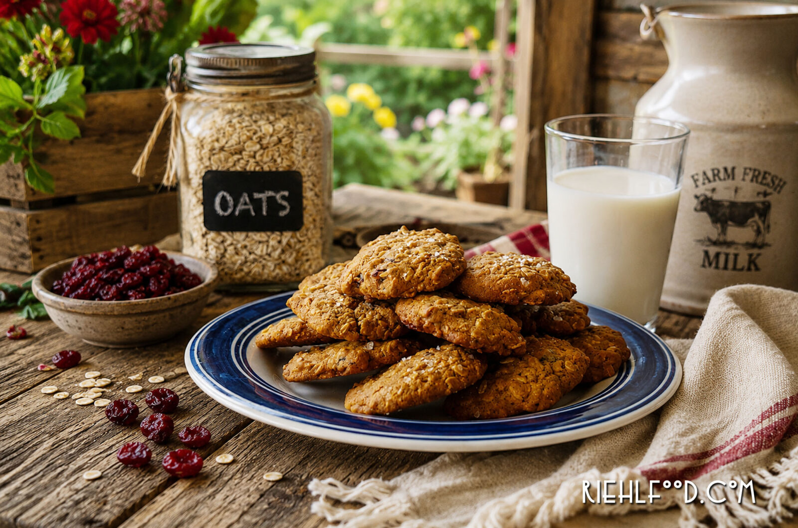 Oat Flour Oatmeal Cookies
