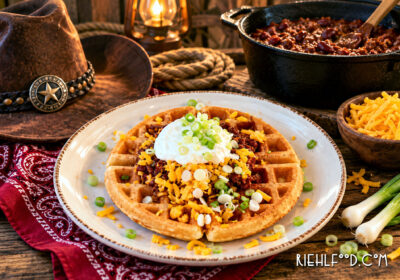 Cornbread Waffles with Chili